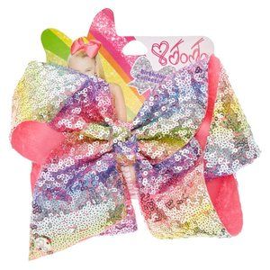 JoJo Siwa™ Large Rainbow Sequin Signature Hair Bow